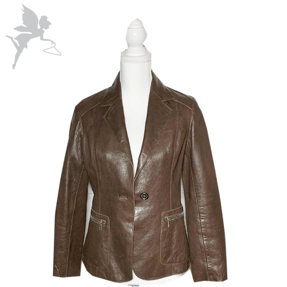 MARC NEW YORK 70's Style Leather blazer
